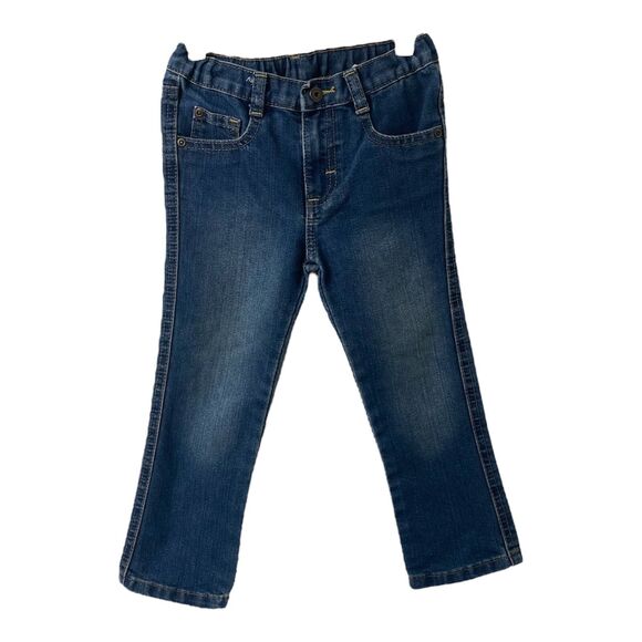 Girl’s 4T Denim Jeans Wrangler Blue Pockets Adjustable Toddler - Picture 1 of 5